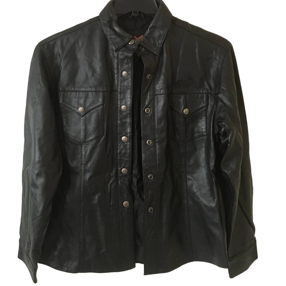 Easy Riders Women's Large Soft Supple Black Leather, Lined Motorcycle Jacket